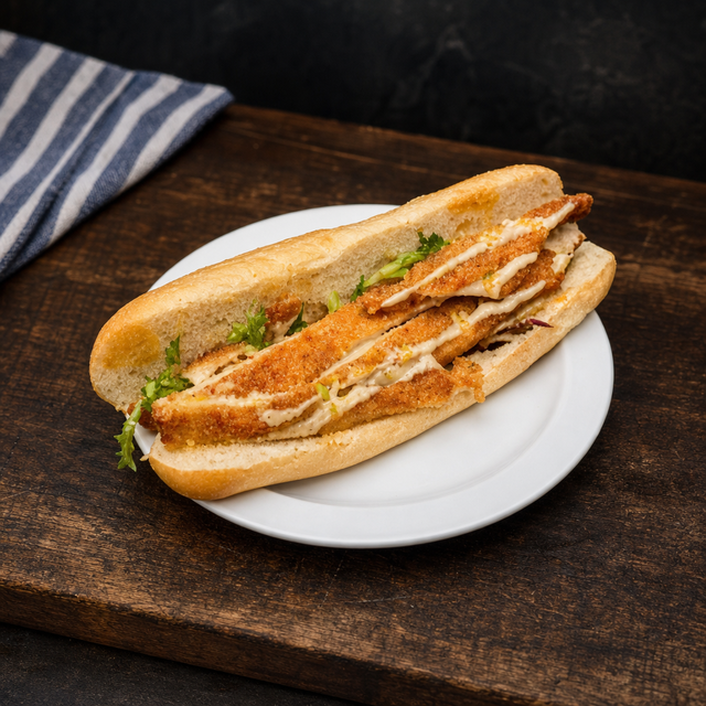 Schnitzel Baguette.