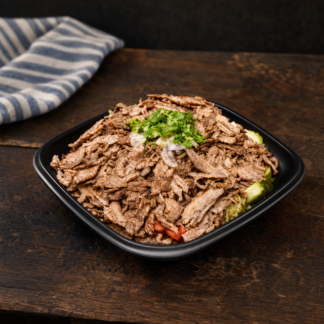 Meat Shawerma Platter.